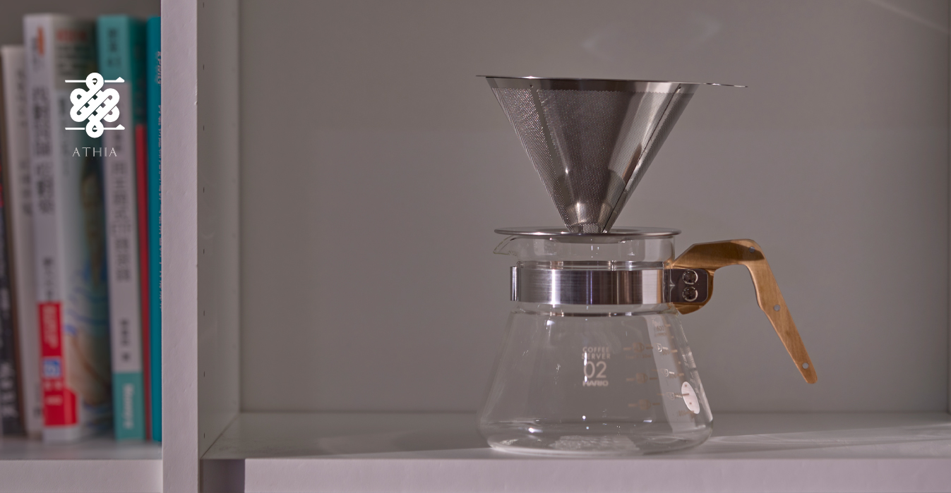 athia dripper,athia Glass Pour Over Coffee Dripper Set, walnut wood